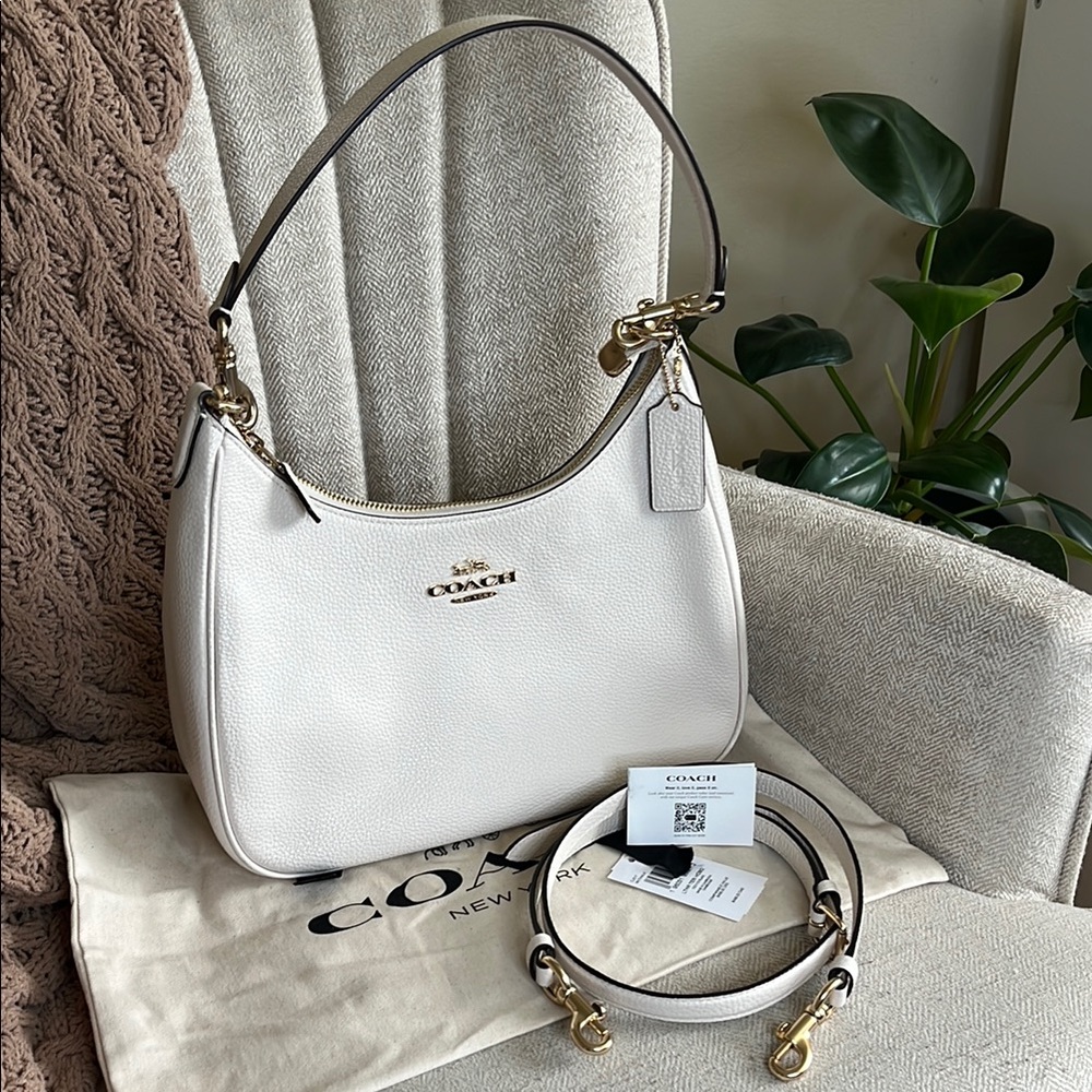 Coach Teri Hobo- White Leather Bag